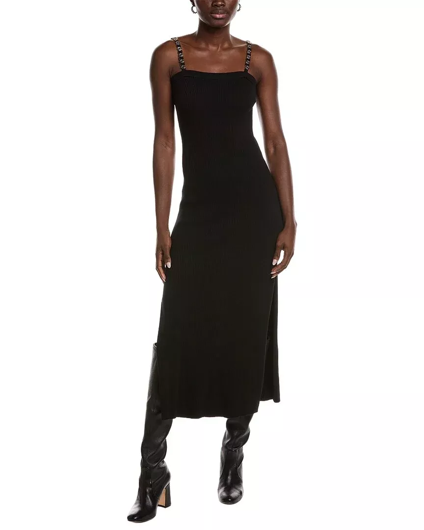 Maje Ribbed Midi Tank Dress