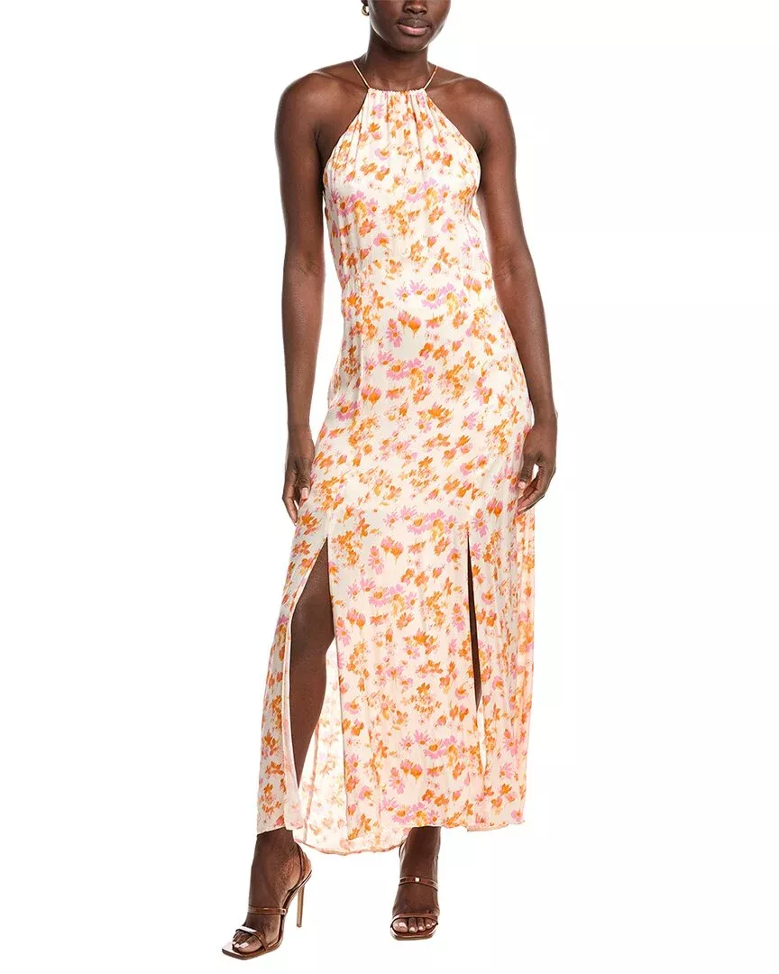 Maje Satin Maxi Dress