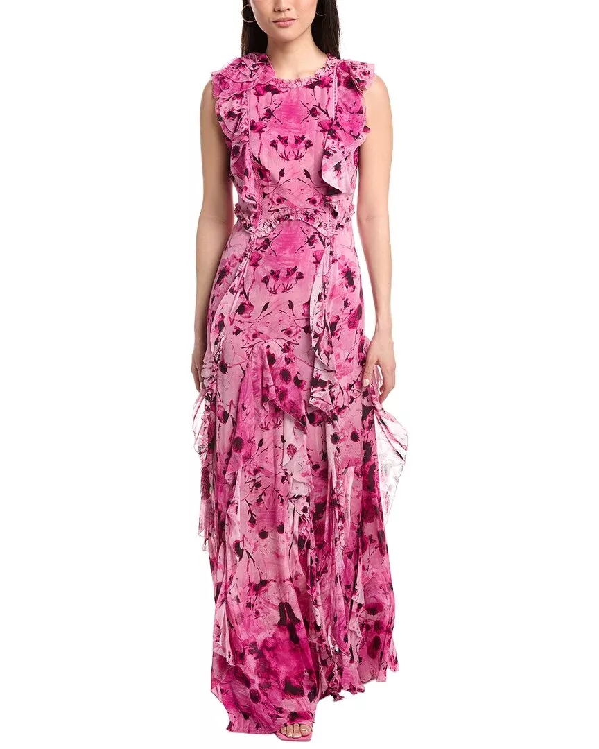 Marchesa Notte Printed Maxi Dress