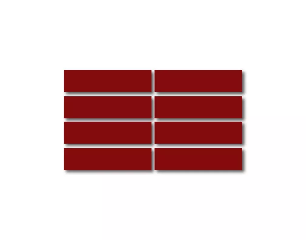 MATTE RED REFLECTIVE HELMET BAR 8 PACK