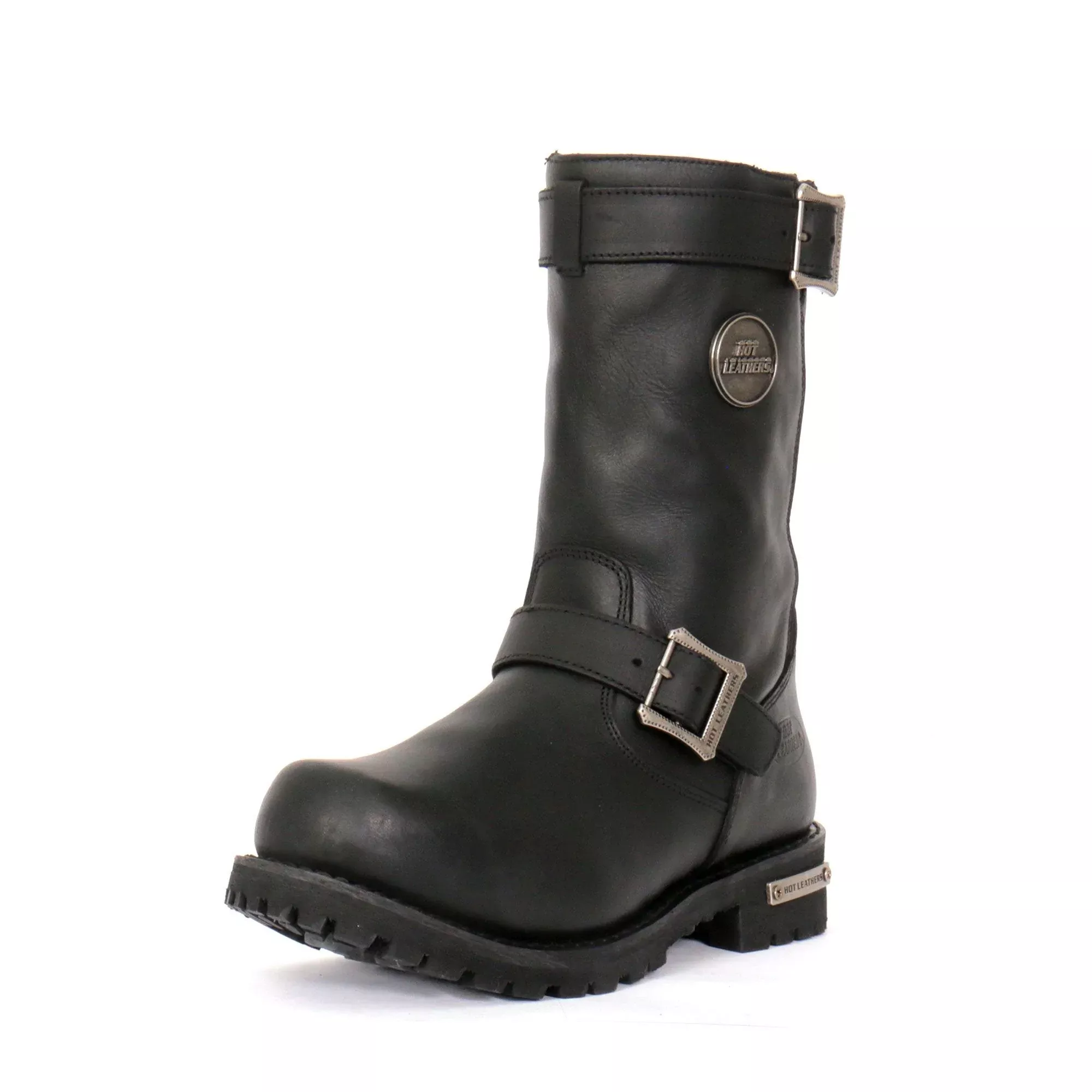 Men's Road Forge Black Engineer Boots - BTM1005