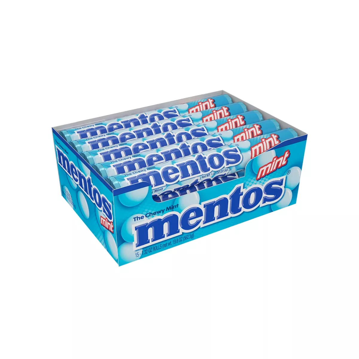 Mentos Mint Chewy Candy Rolls, 15 Count (Pack of 15)