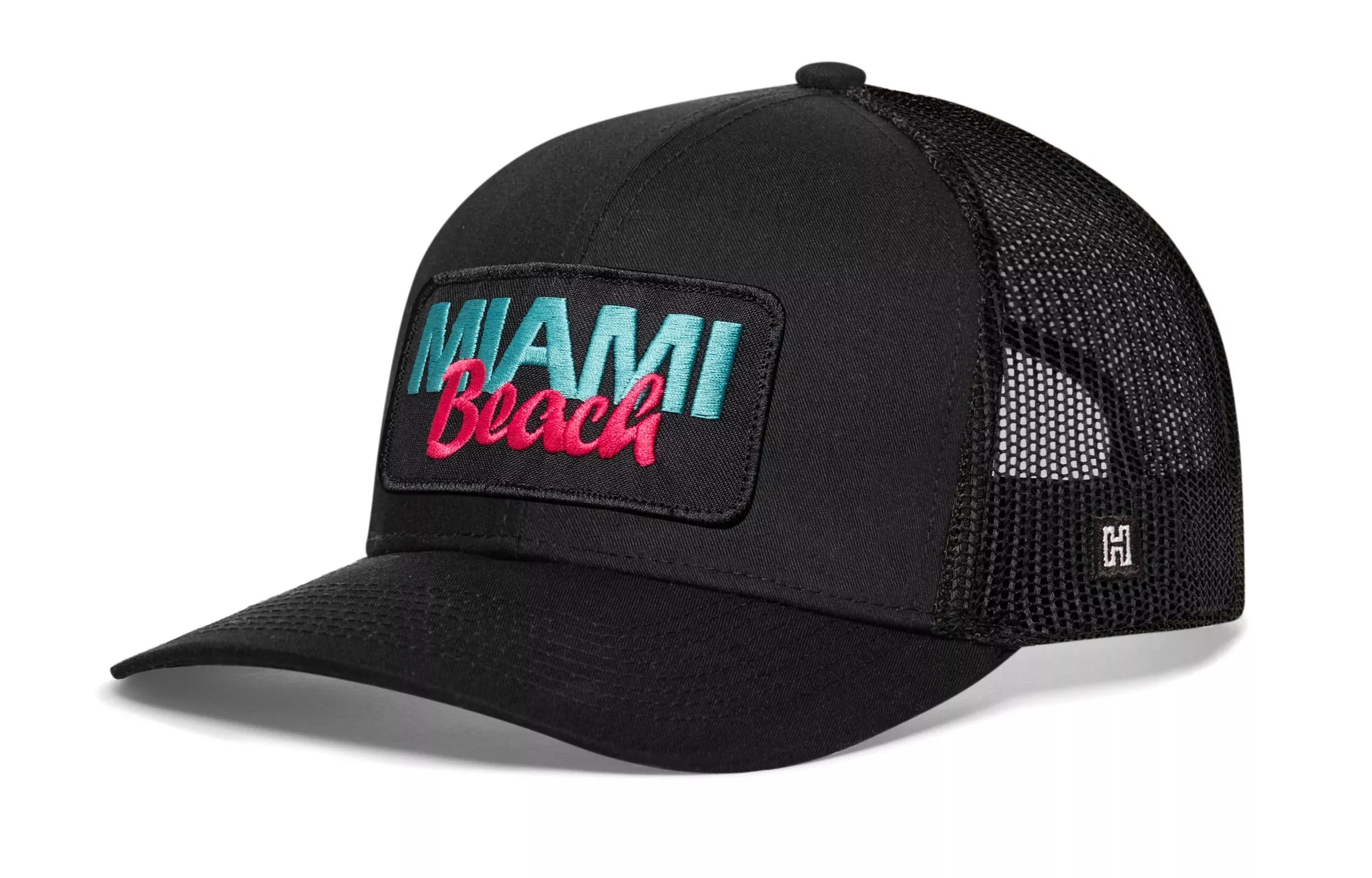 Miami Beach Trucker Hat|Script Snapback