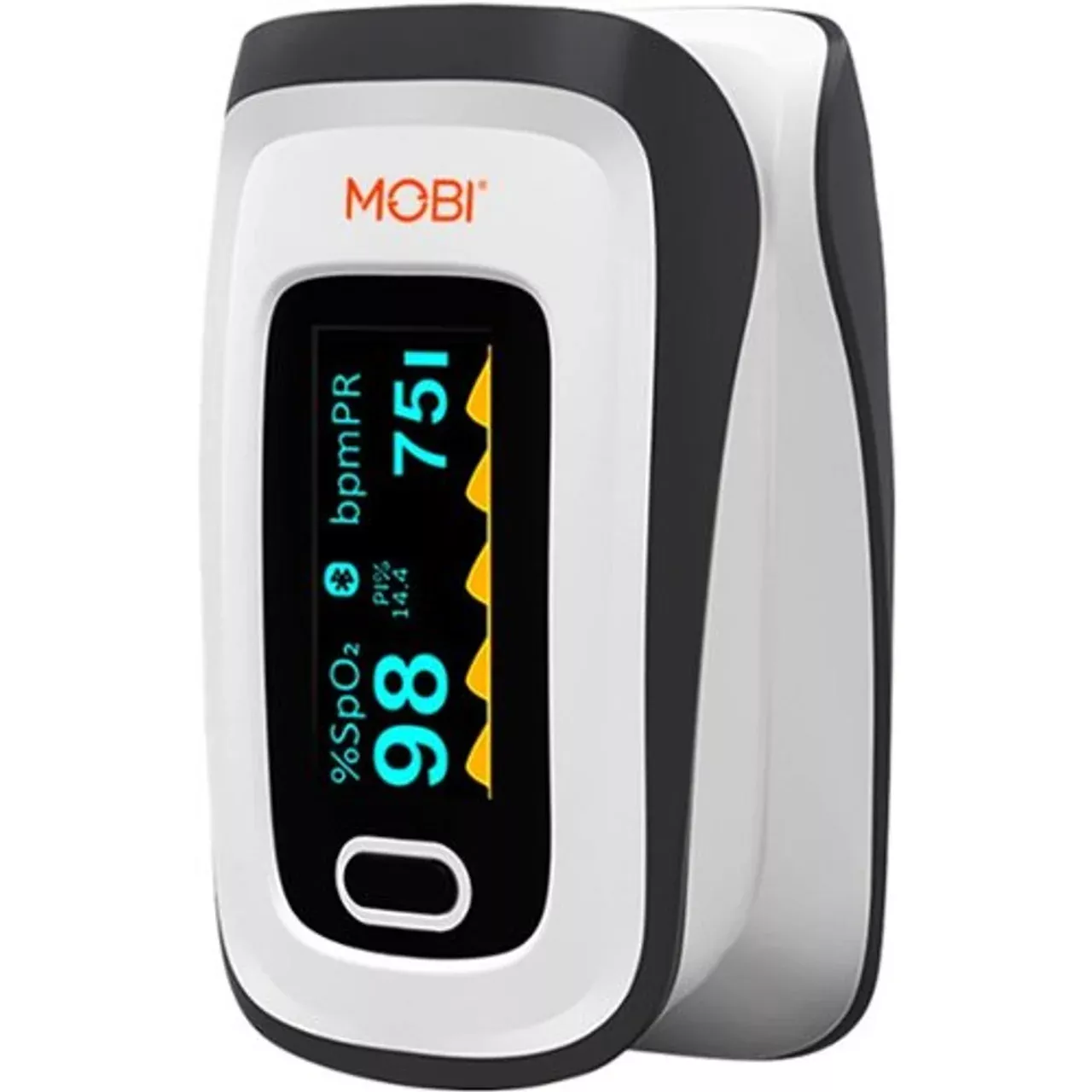 MOBI Connect Smart Fingertip Bluetooth Pulse Oximeter White