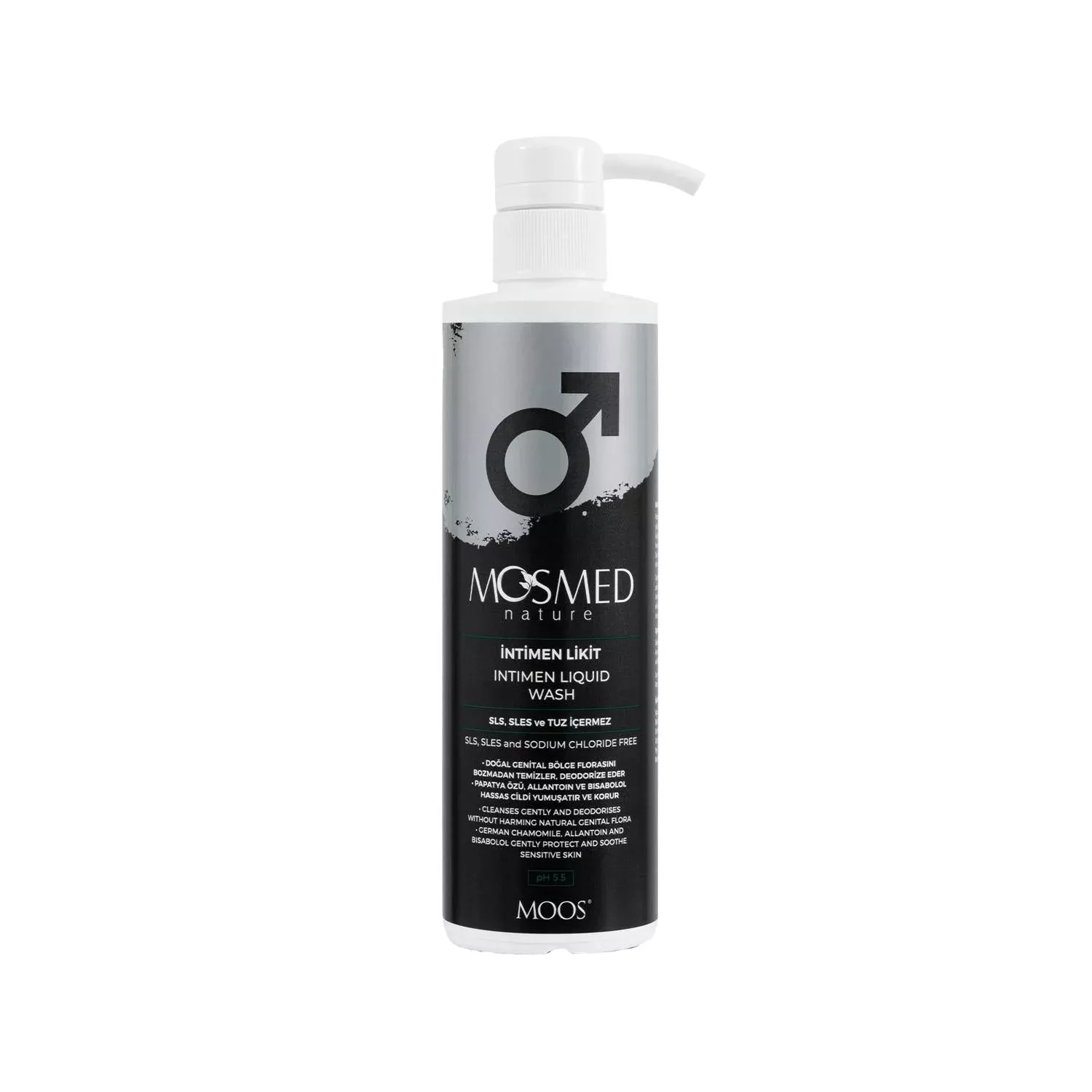 Moos Intimate Wash pH 5.5 - Gentle Liquid Intimate Hygiene for Sensitive Skin, 13.53 fl oz