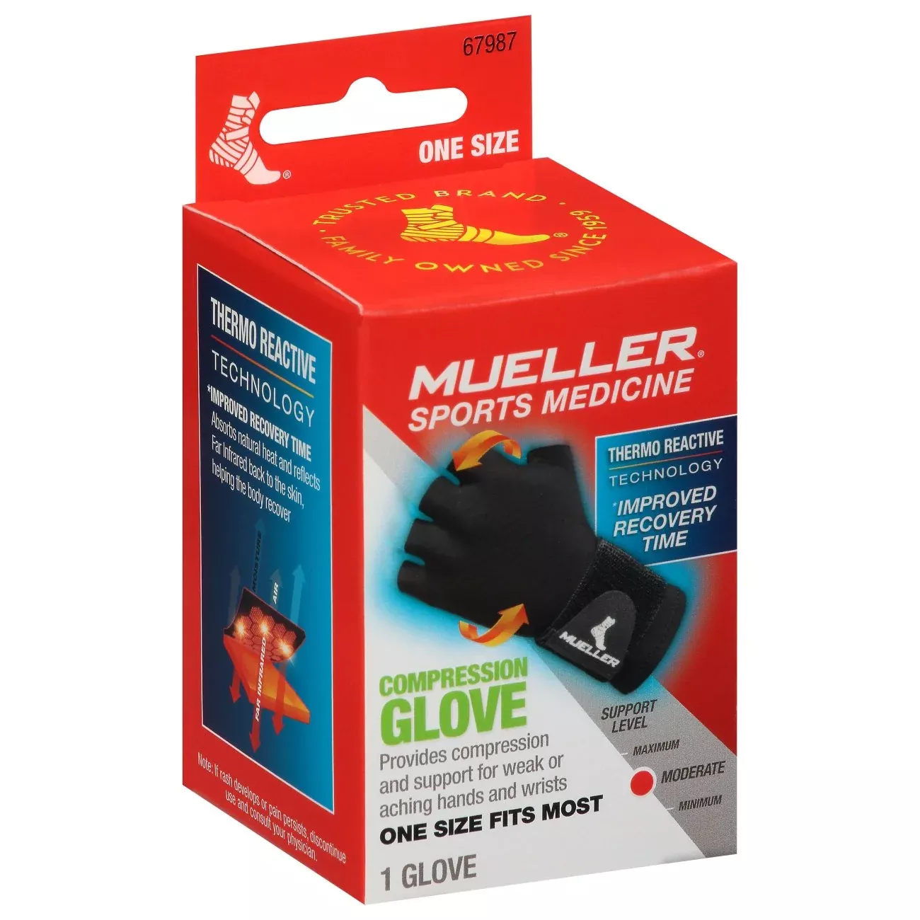 Mueller Compression Glove – Moderate Compression (One Size Fits Most)