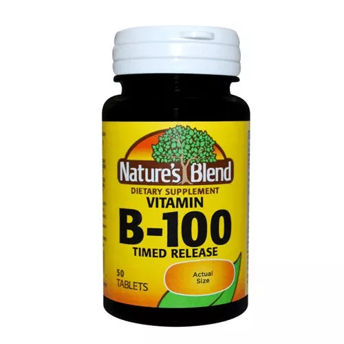 Nature's Blend B-100 Complex – Timed Release – 50 Tablets