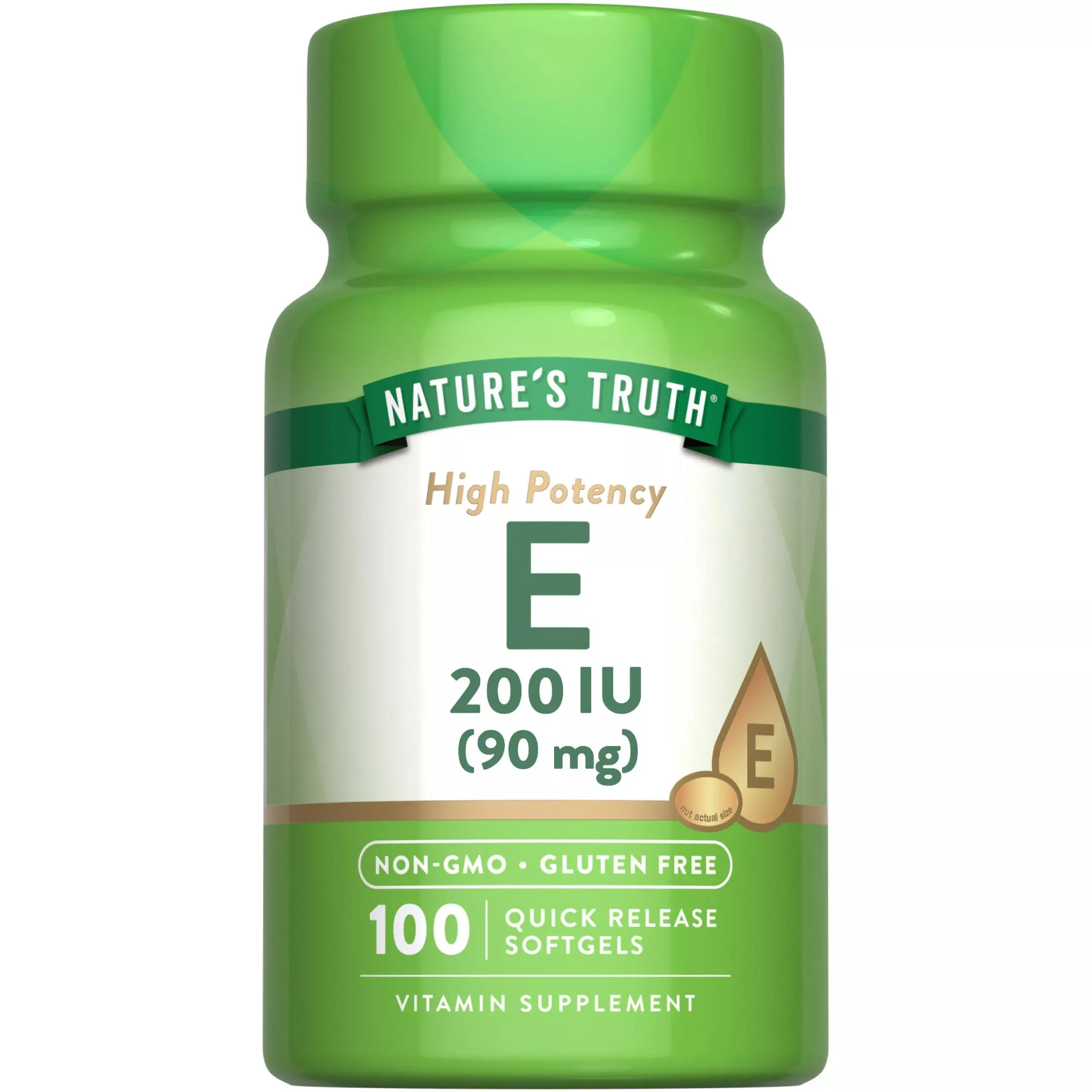 Nature's Truth Vitamin High Potency E 200 IU, Softgels