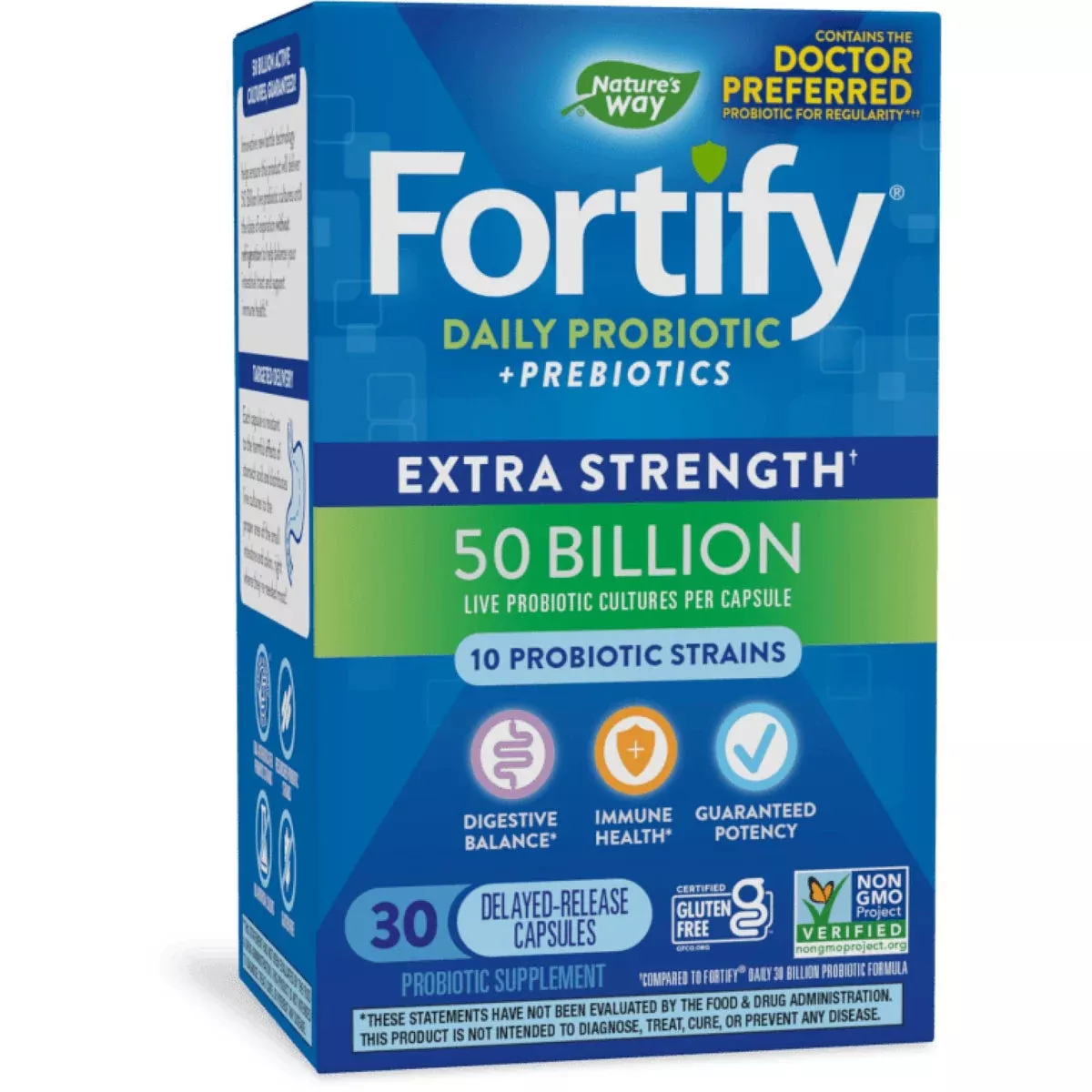 Nature's Way Fortify™ Daily Probiotic Extra-Strength Delayed-Release Capsule, 30 EA