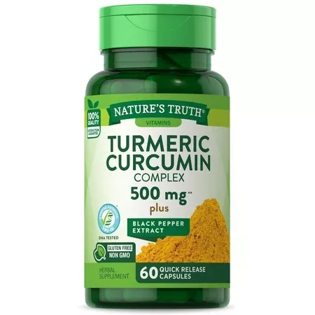 NatureS Truth Turmeric Curcumin Complex Plus Black Pepper Extract Capsules 60 Ca