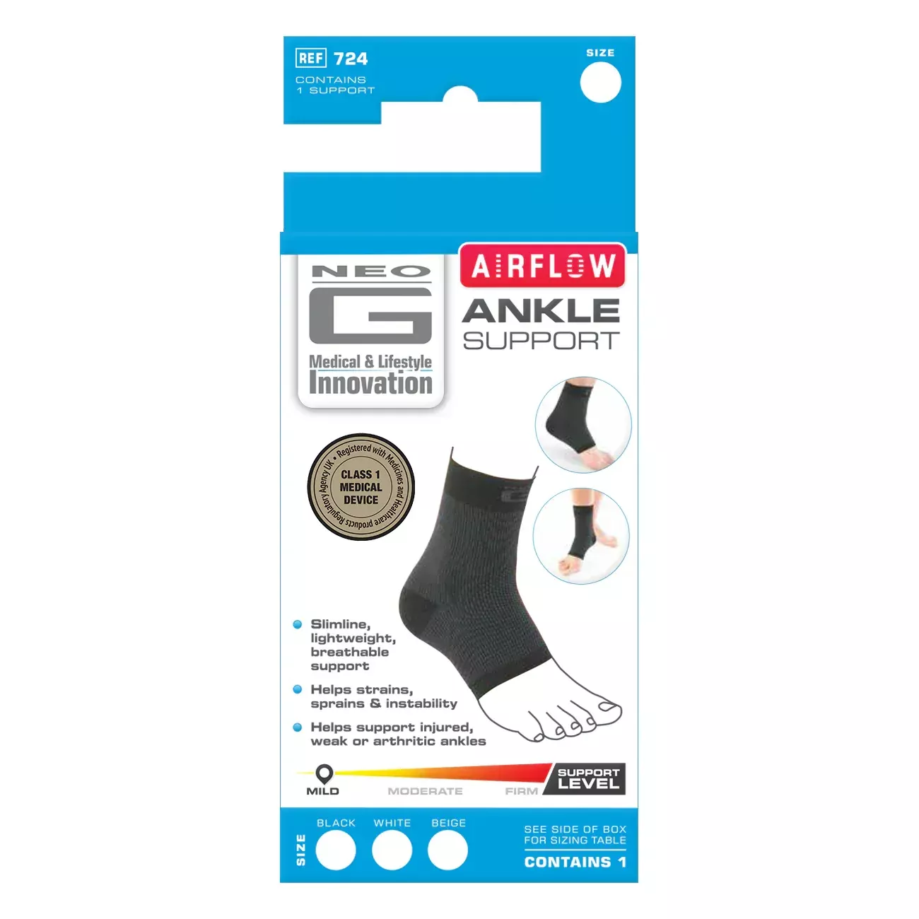 Neo G Airflow Compression Ankle Support – XL