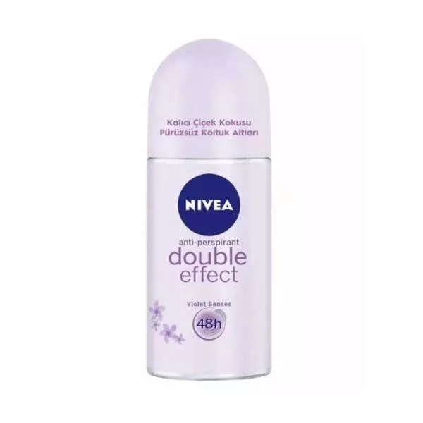Nivea Double Effect Deodorant Roll-on - 50ml Antiperspirant & Deodorizing Benefits