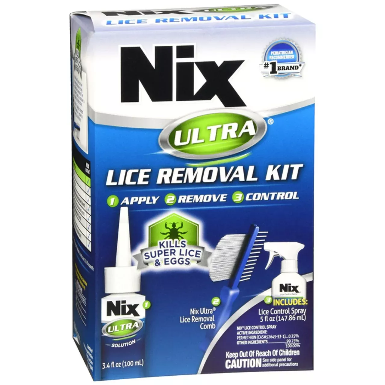 Nix Ultra™ 0.25% Lice Spray Removal Kit
