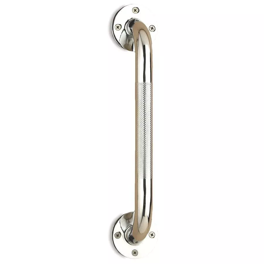 Nova Wall Grab Bar Chrome With Knurled Handle 12 Inch