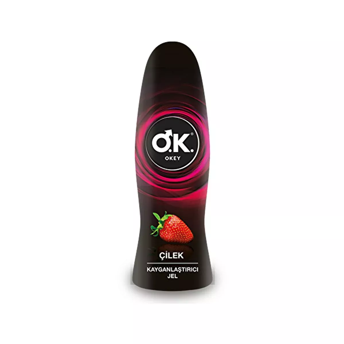 Okey Strawberry Flavored Personal Lubricant - Water-Based, Latex Compatible, 1.69 fl oz