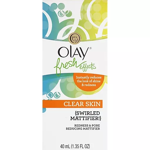Olay Fresh Effects Clear Skin Swirled Mattifier! Redness & Pore Reducing Mattifier 1.35 Fl. Oz. Box
