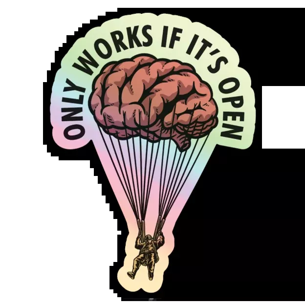 Open Minds Holographic Sticker