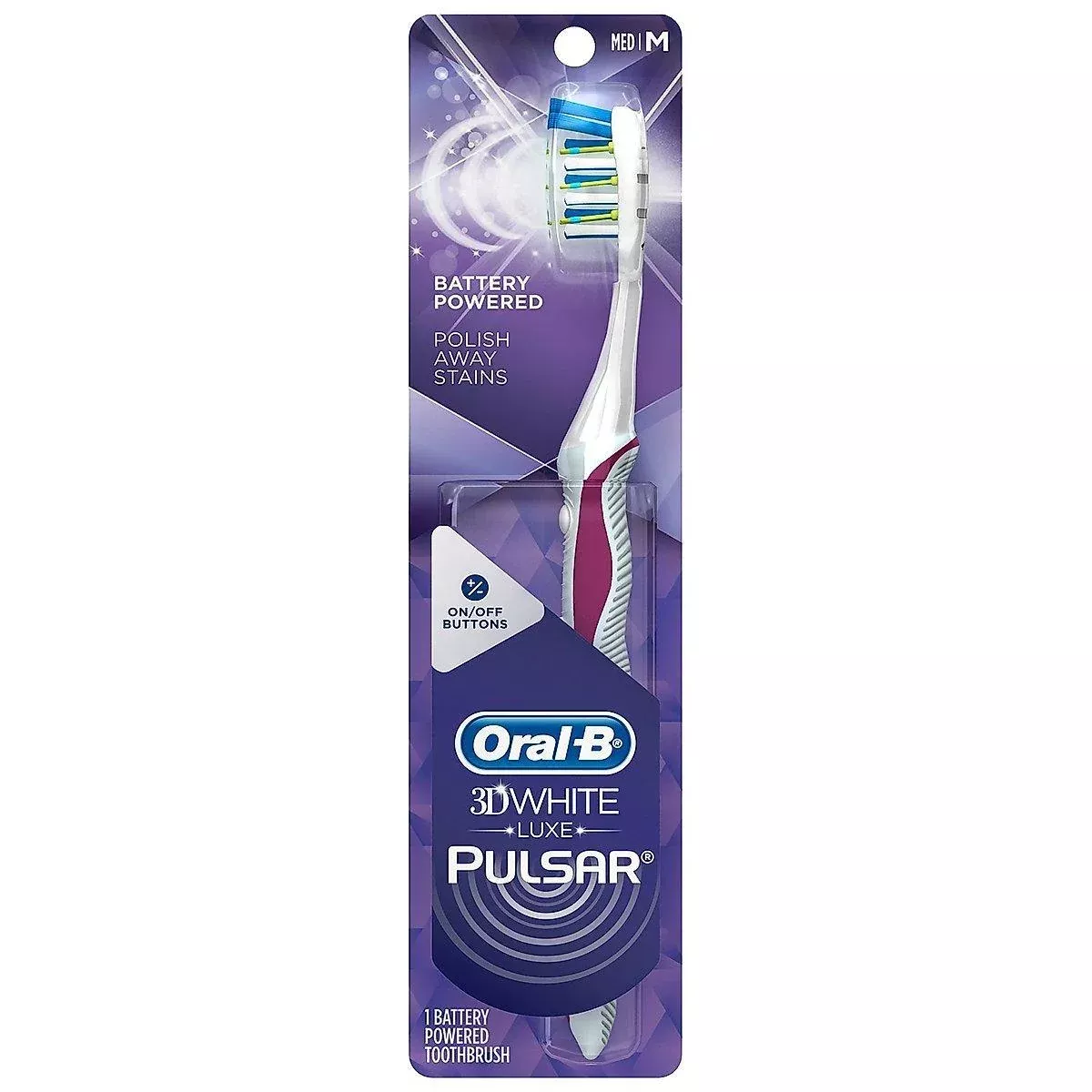 Oral-B Pulsar Whitening Battery Powered Toothbrush, Medium