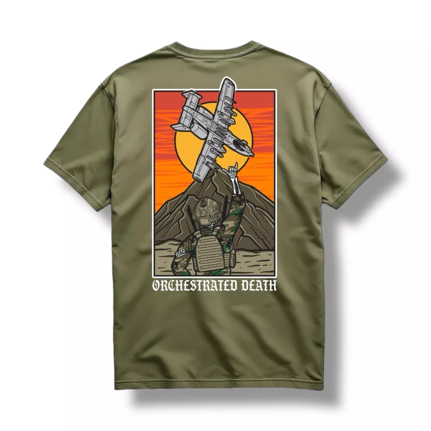"ORCHESTRATED DEATH" TEE (MIL GREEN)