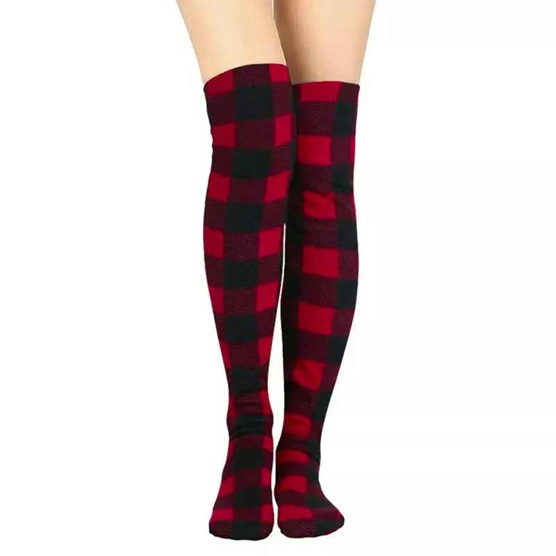 Over the Knee Fleece Socks - Lumberjack