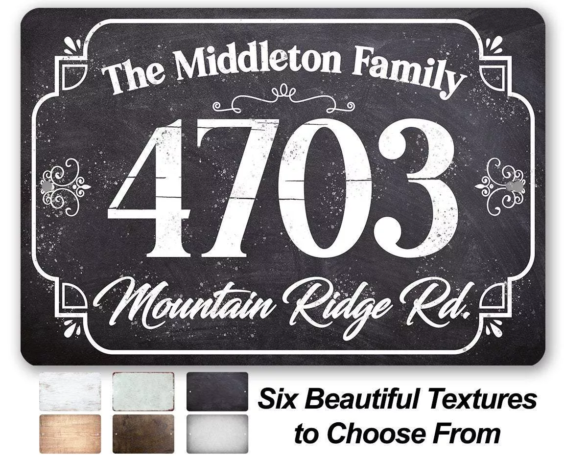 Personalized - Address Plaque - Rectangular - Metal Sign