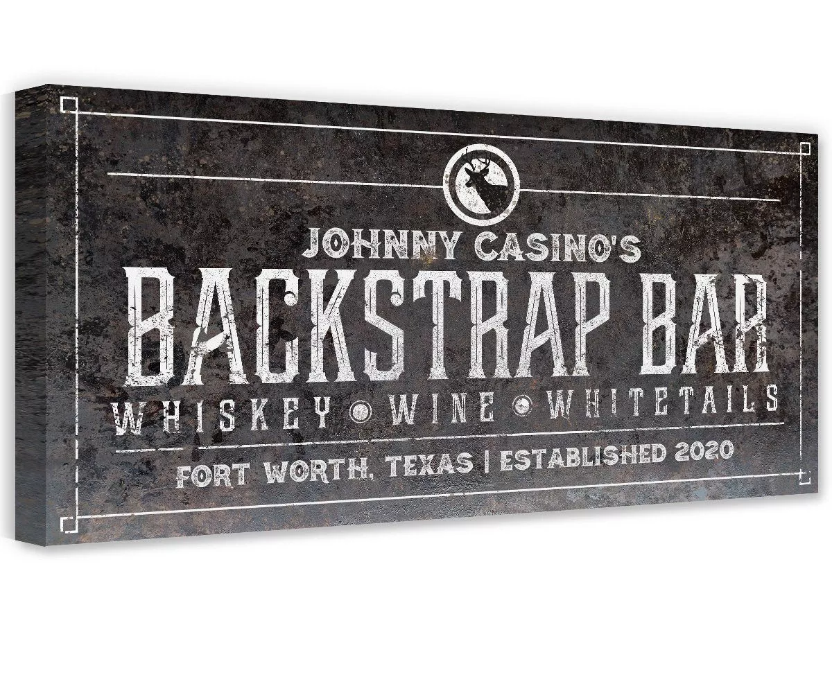 Personalized - Backstrap Bar - Canvas