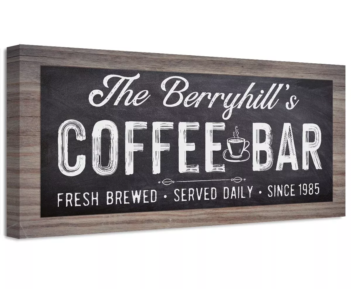 Personalized - Coffee Bar - Canvas