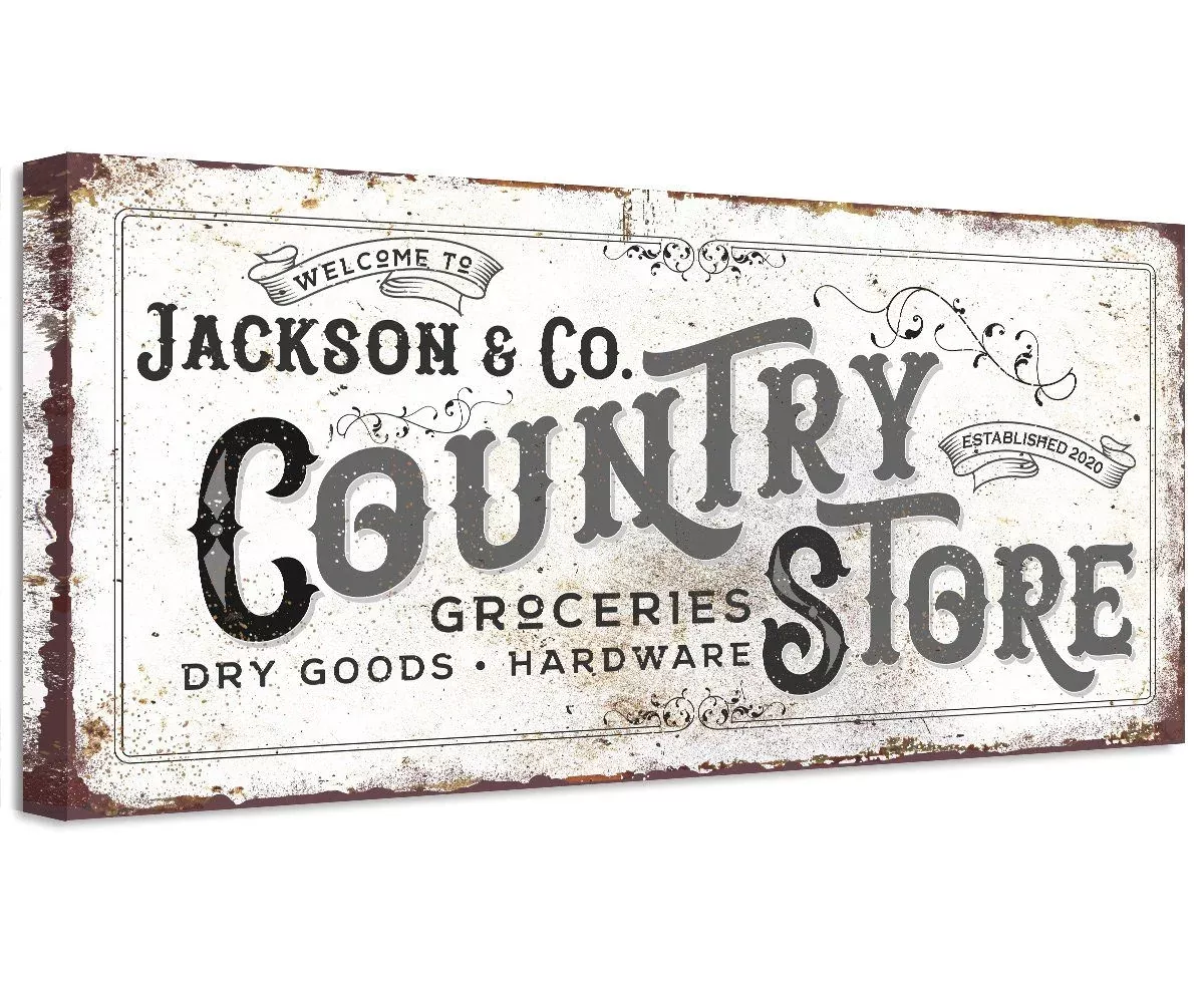 Personalized - Country Store - Canvas