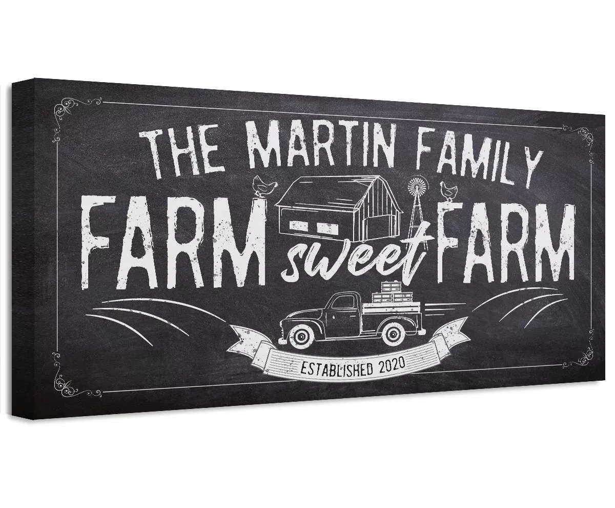 Personalized - Farm Sweet Farm - Canvas