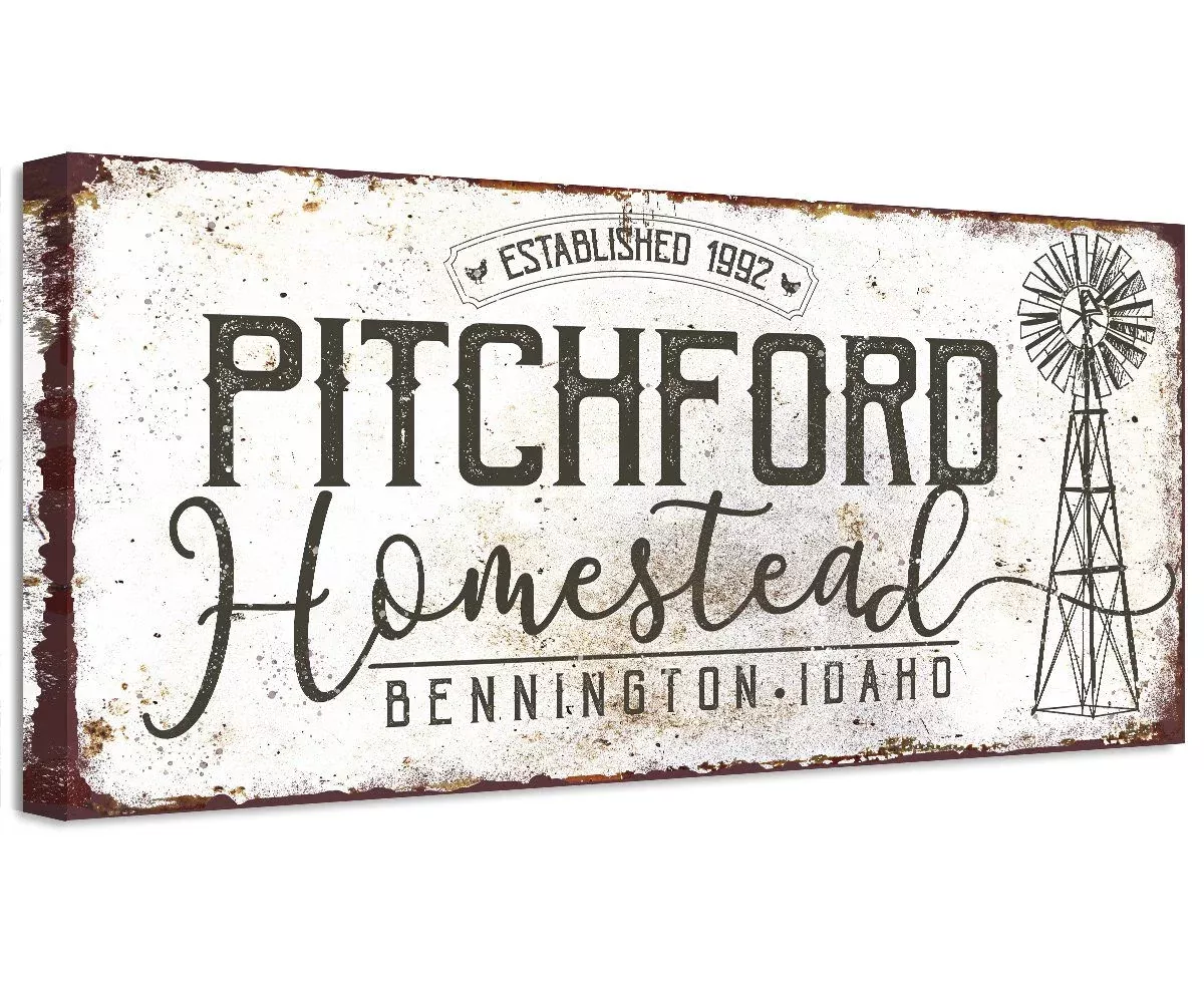 Personalized - Homestead Windmill - Canvas