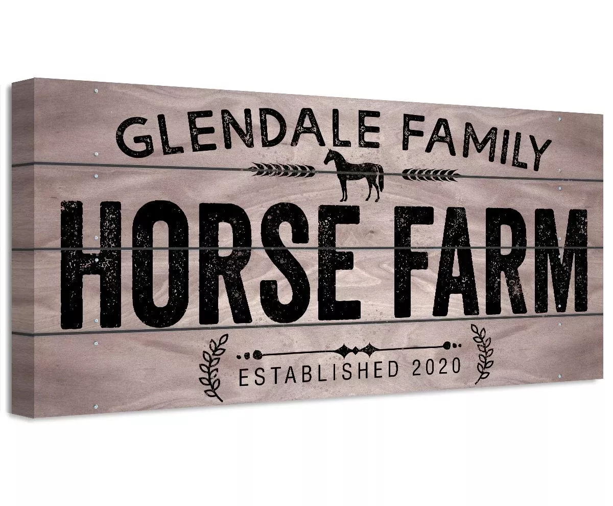 Personalized - Horse Farm - Canvas