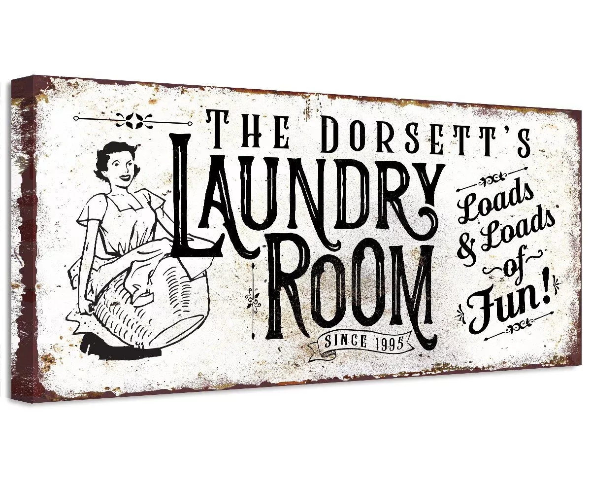 Personalized - Laundry Loads of Fun - Canvas