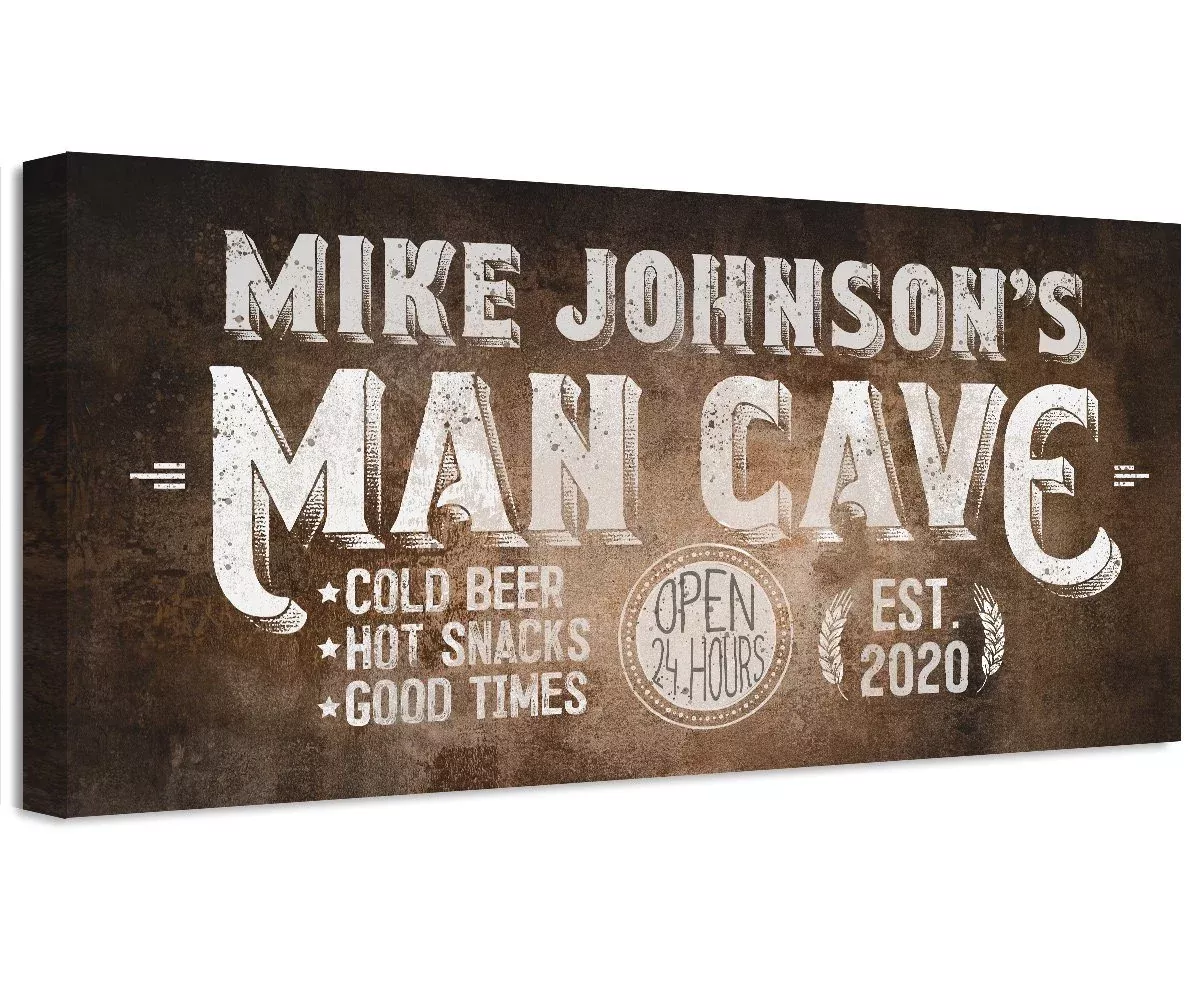 Personalized - Man Cave - Canvas