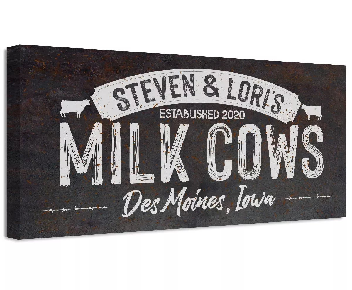 Personalized - Milk Cows - Canvas