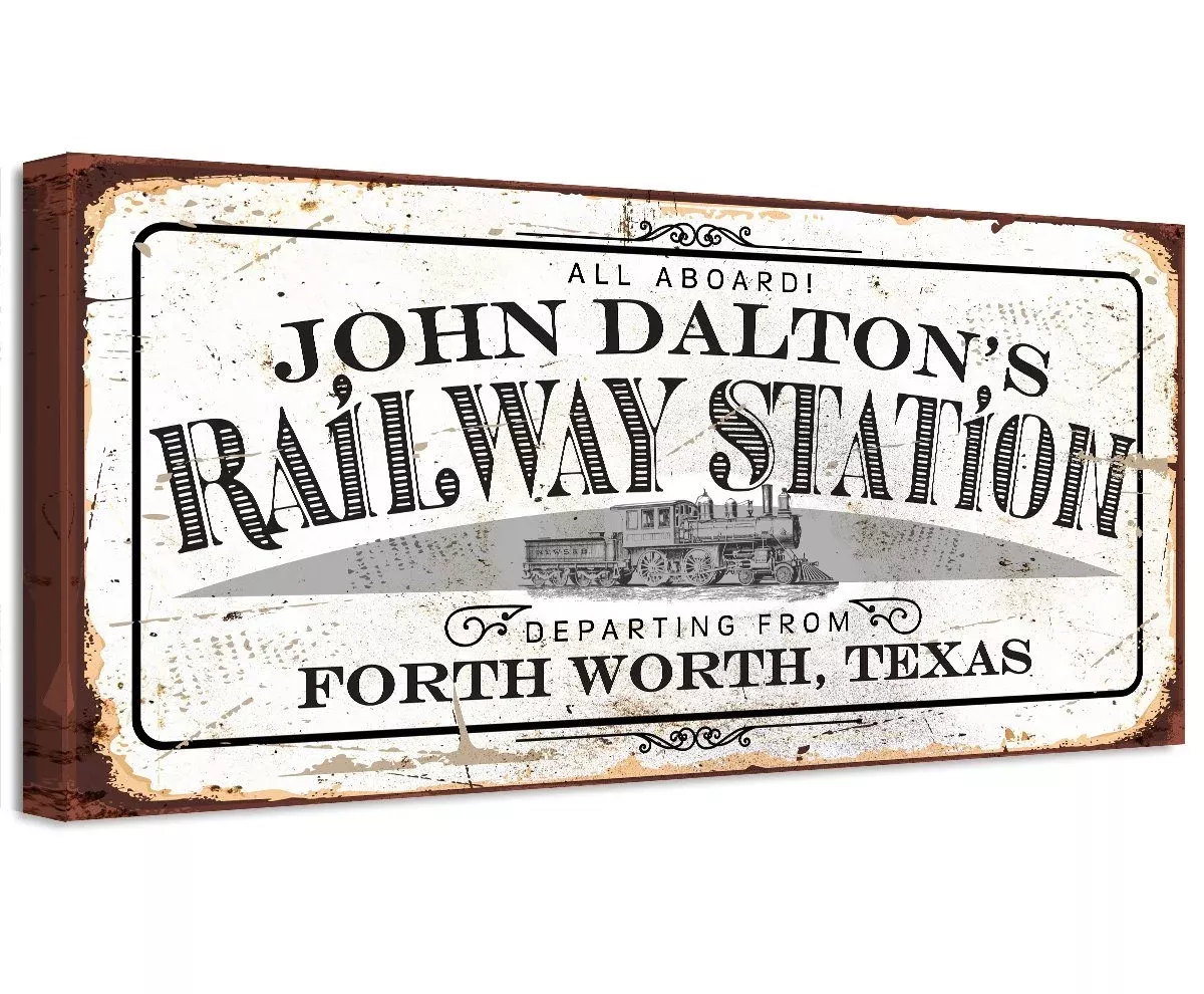 Personalized - Railway Station - Canvas
