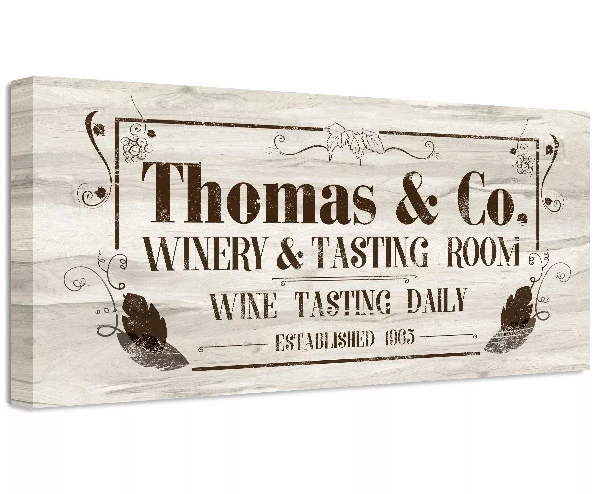 Personalized - Winery Warehouse - Canvas