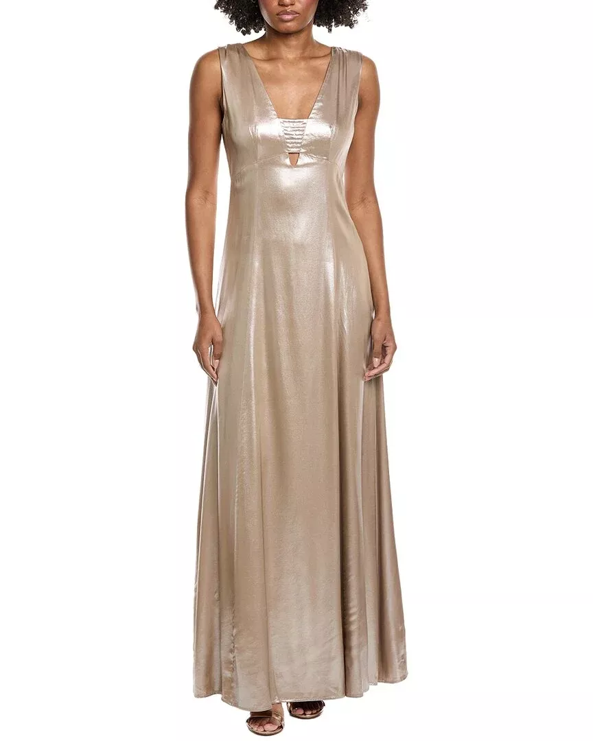 Peserico Metallic Maxi Dress