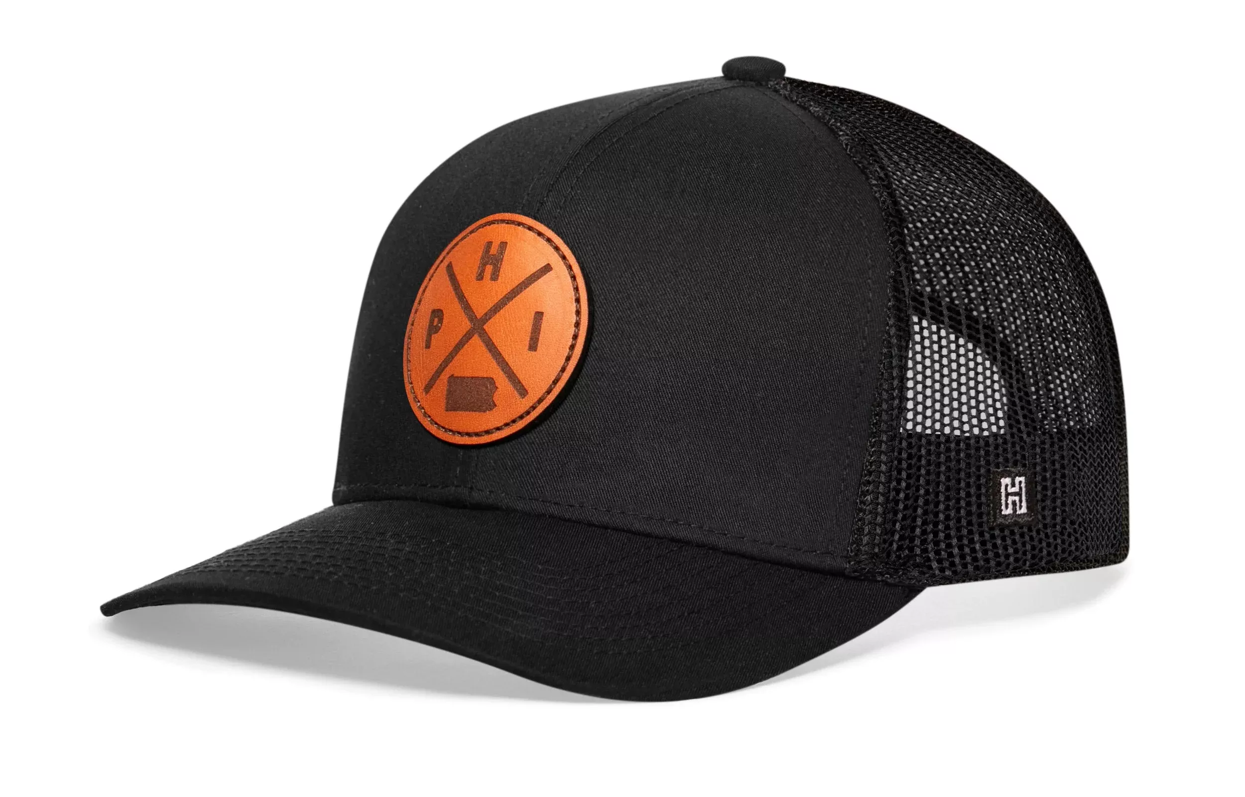 Philadelphia Trucker Hat|Leather PHI X Snapback