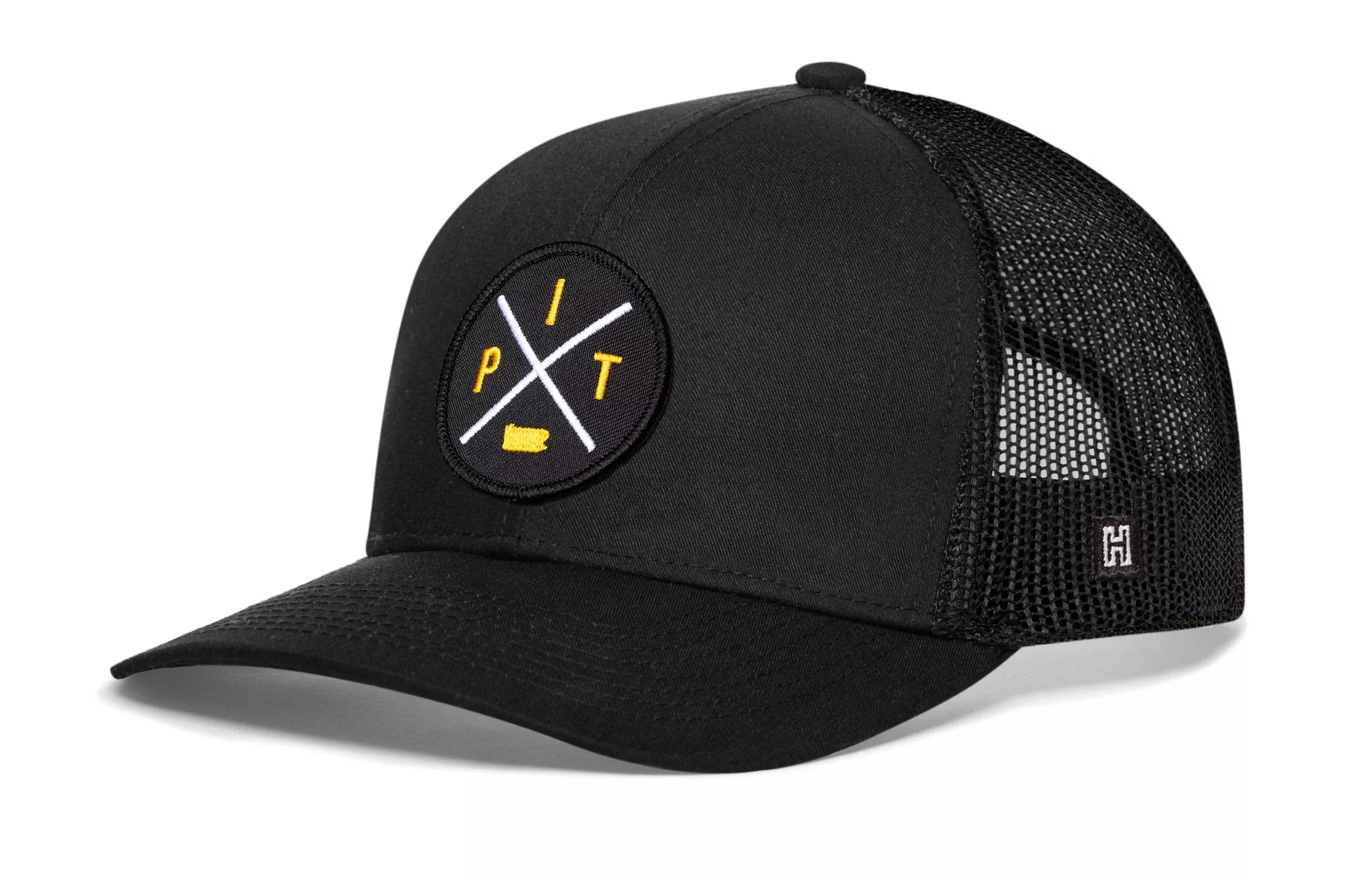 Pittsburgh Trucker Hat|Gold-White PIT X Snapback