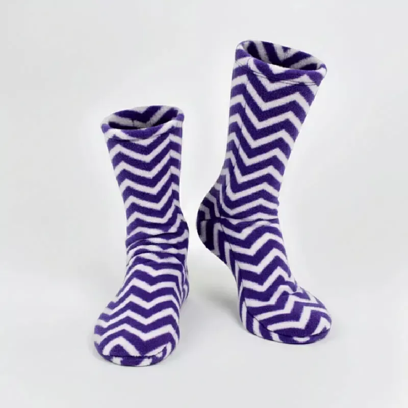 Polar Feet Fleece Socks - Zigzag