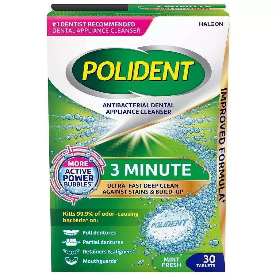 Polident Denture Cleanser Tablet, 30 EA