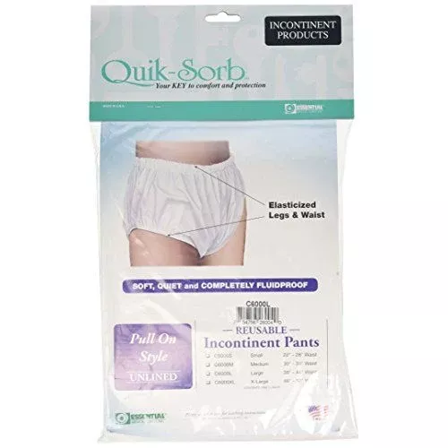Quik-Sorb Reusable Pull-On Incontinence Pants (Large)