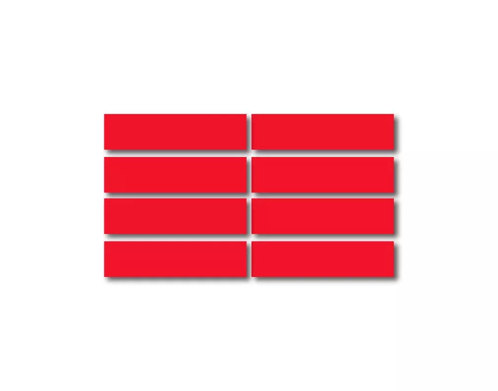 RED REFLECTIVE HELMET BAR 8 PACK