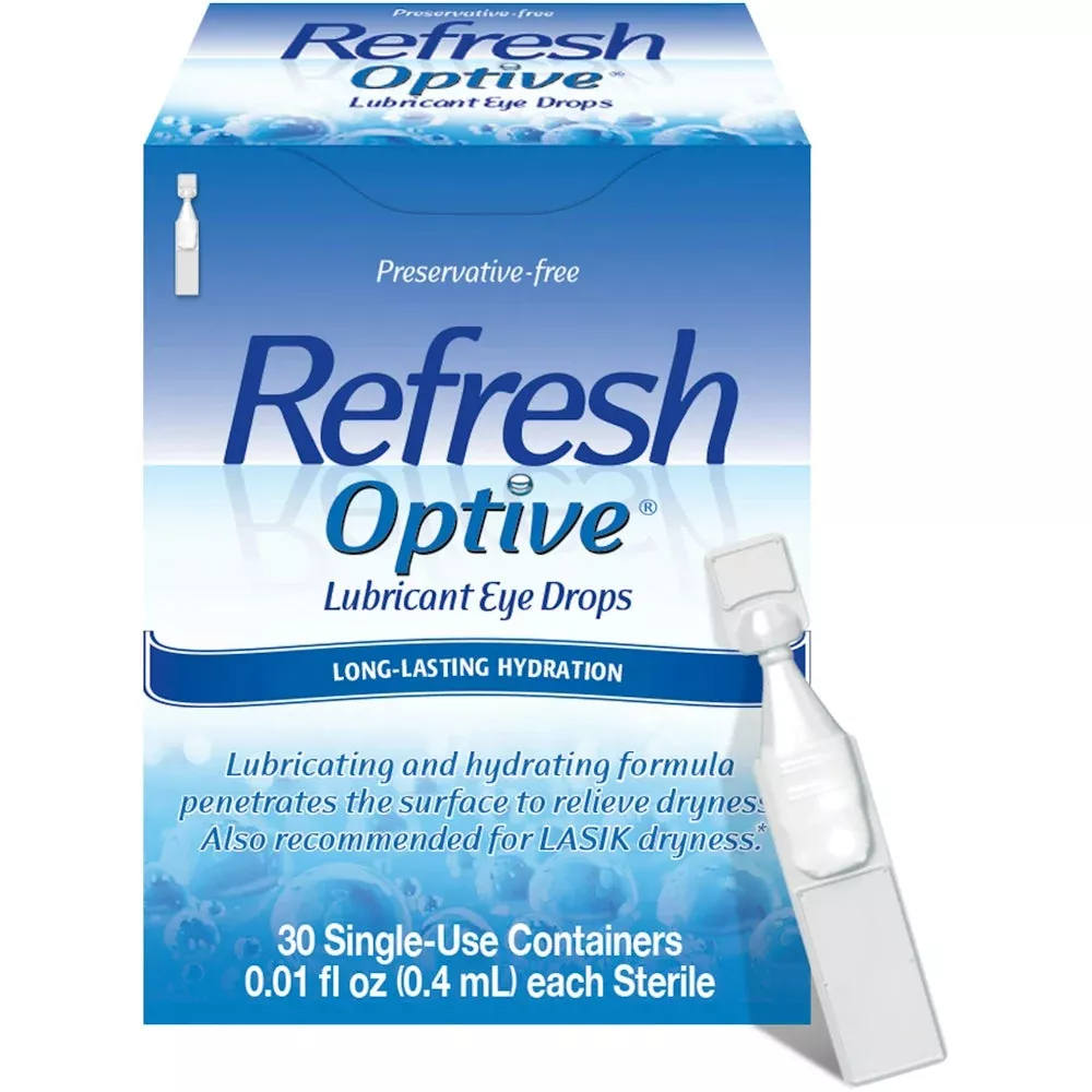 Refresh Optive Lubricant Eye Drops 30 Single-Use Containers