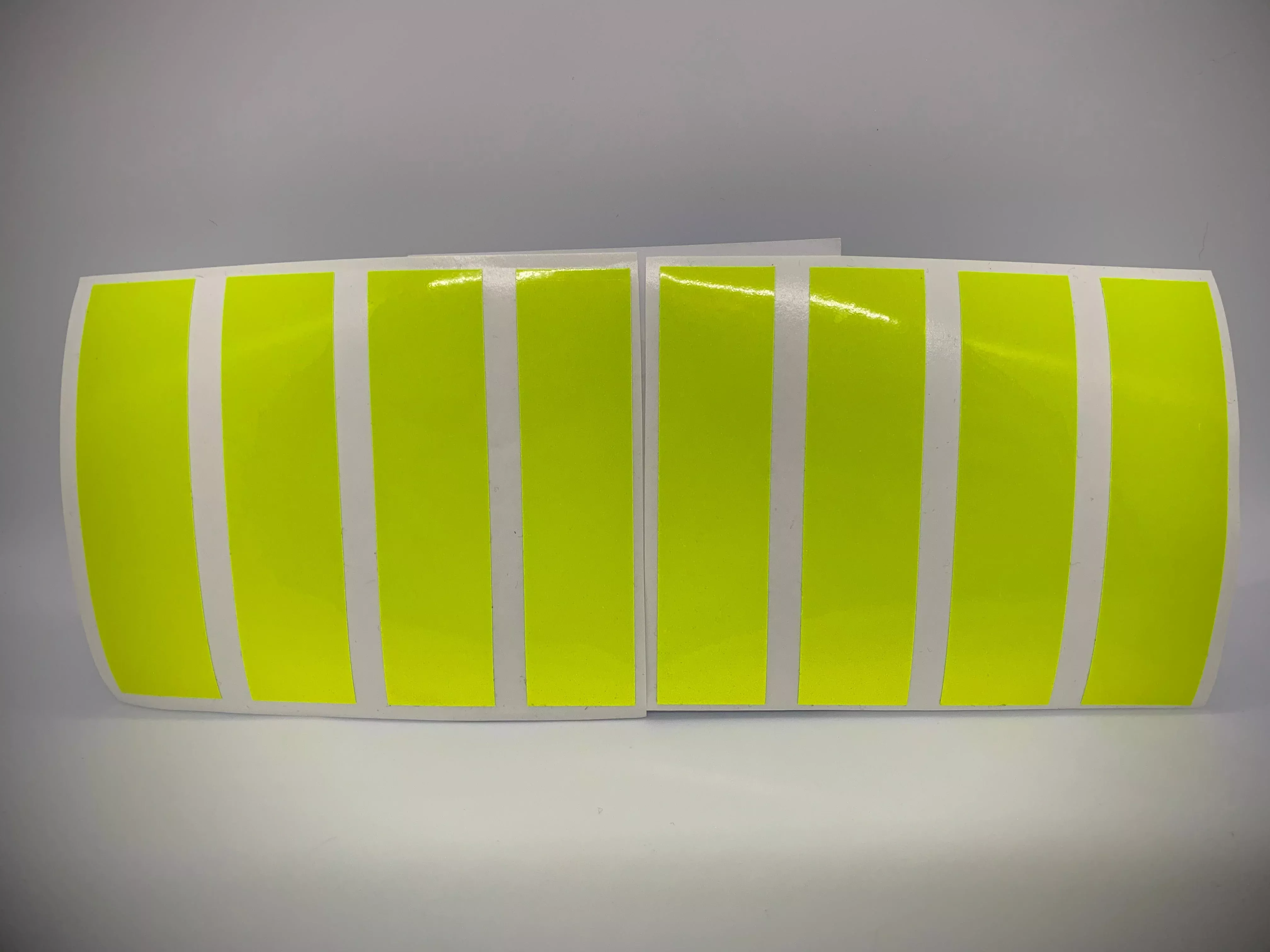 RETRO FLUORESCENT YELLOW REFLECTIVE HELMET BAR 8 PACK