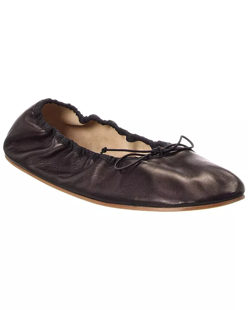 The Row Bow Leather Flat