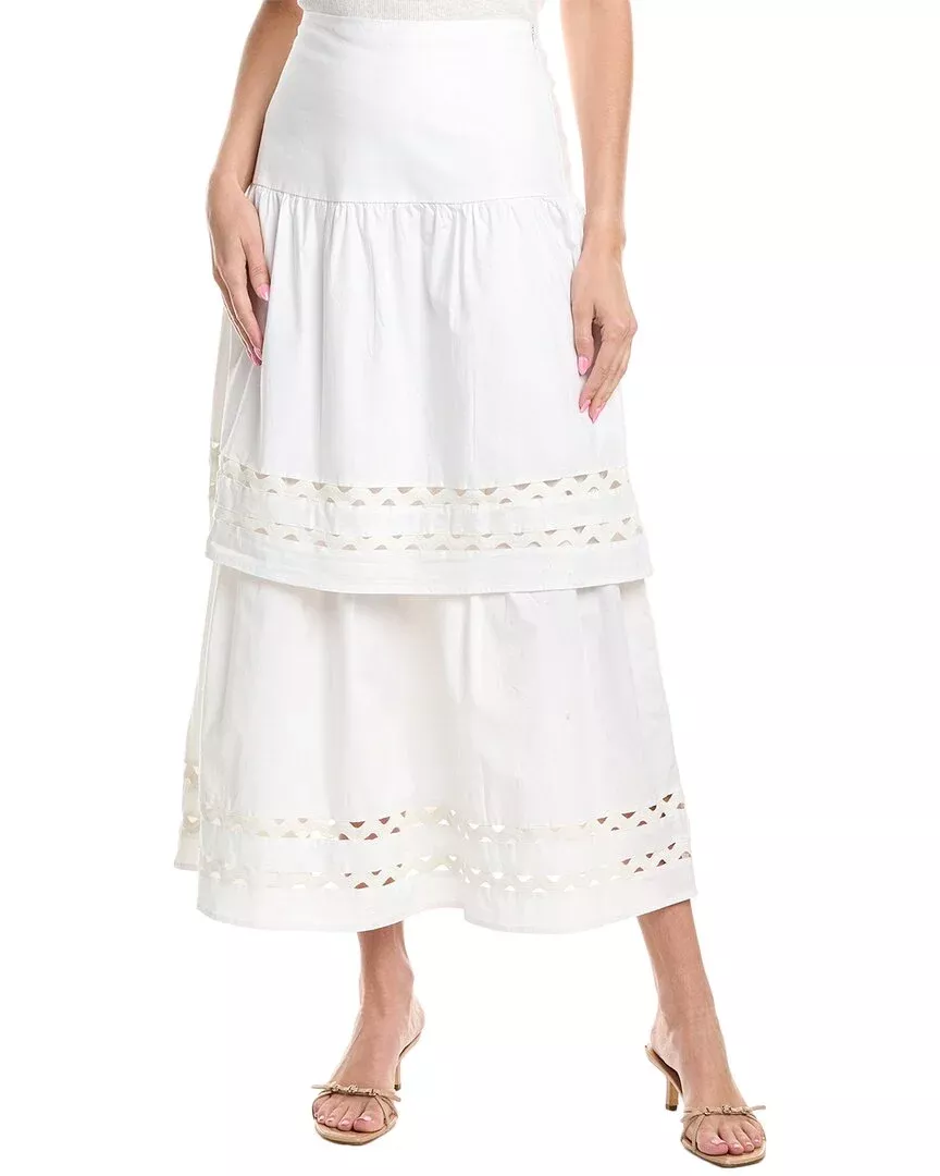 Sail To Sable Ric-Rac Midi Skirt
