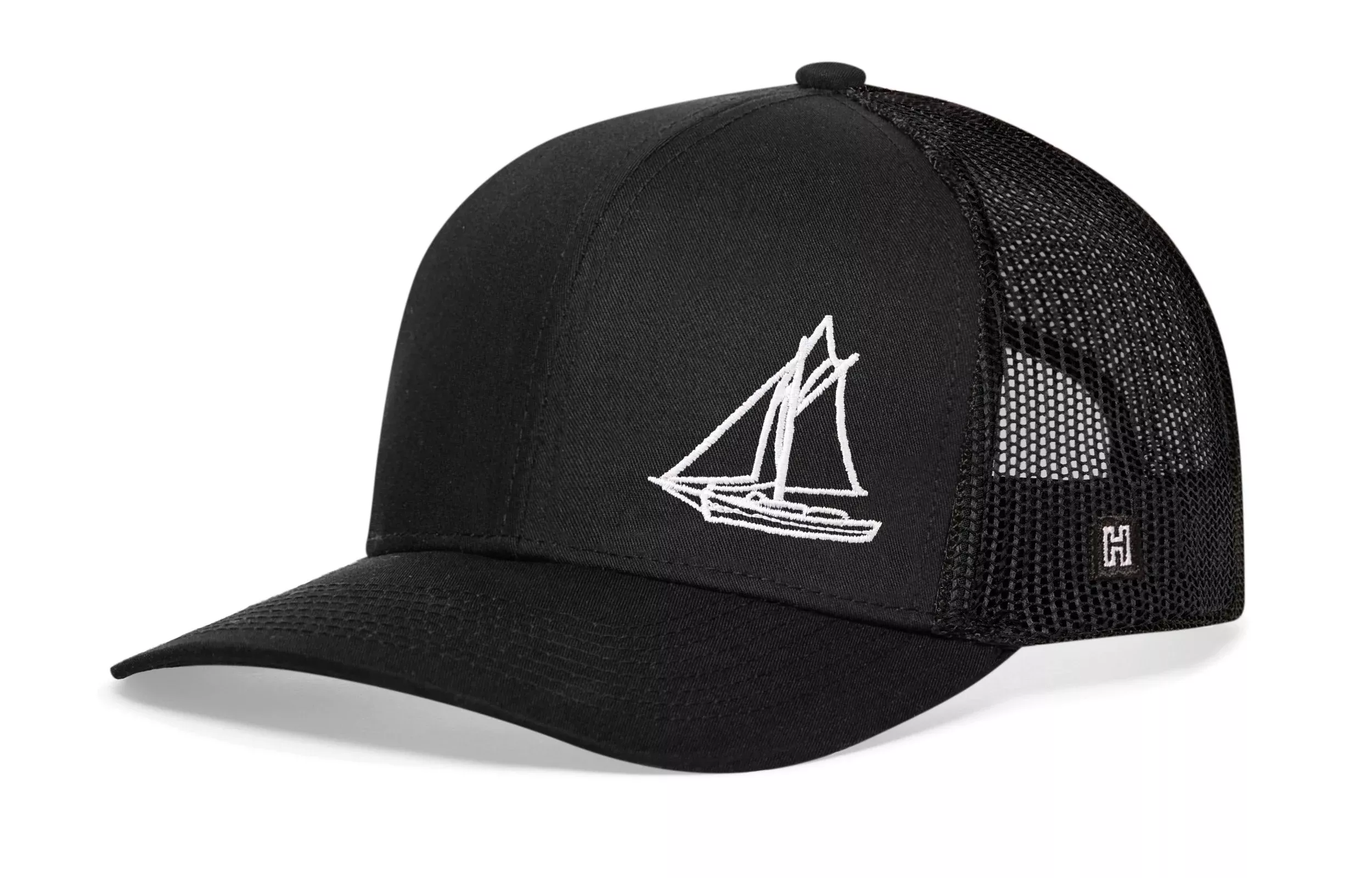 Sailboat Trucker Hat|White Beach Snapback
