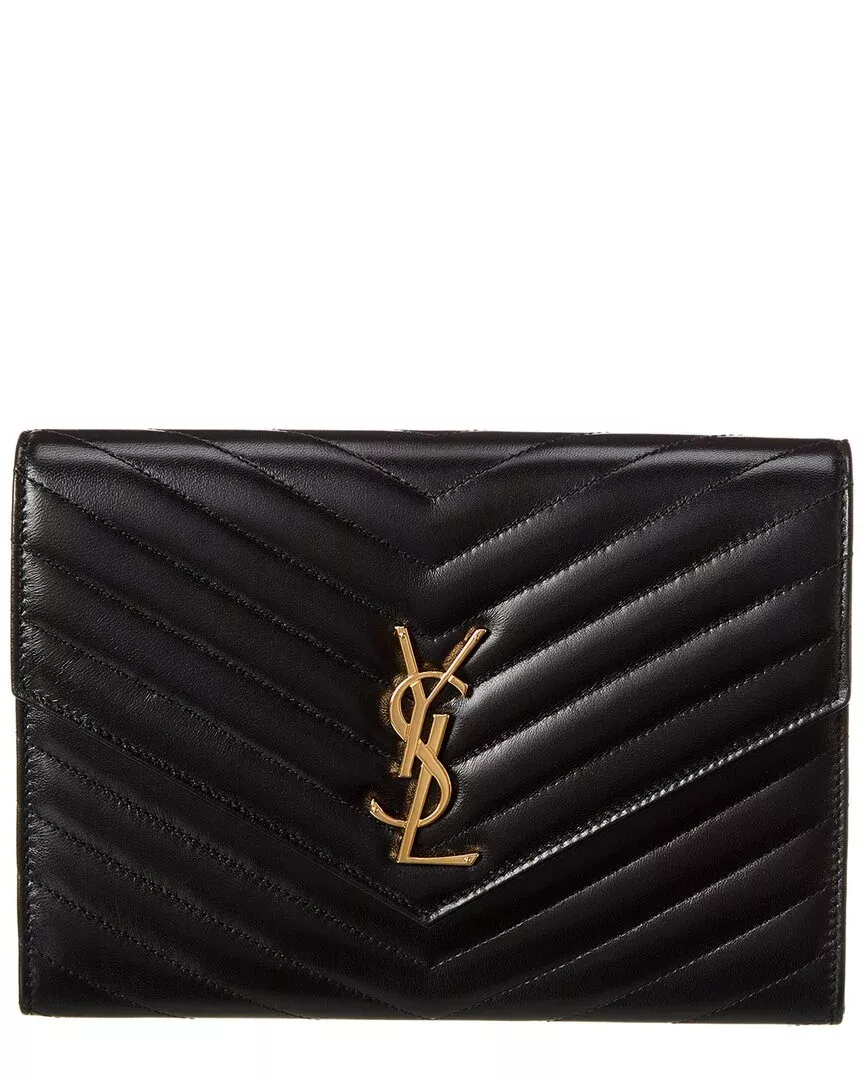 Saint Laurent Cassandre Leather Pouch