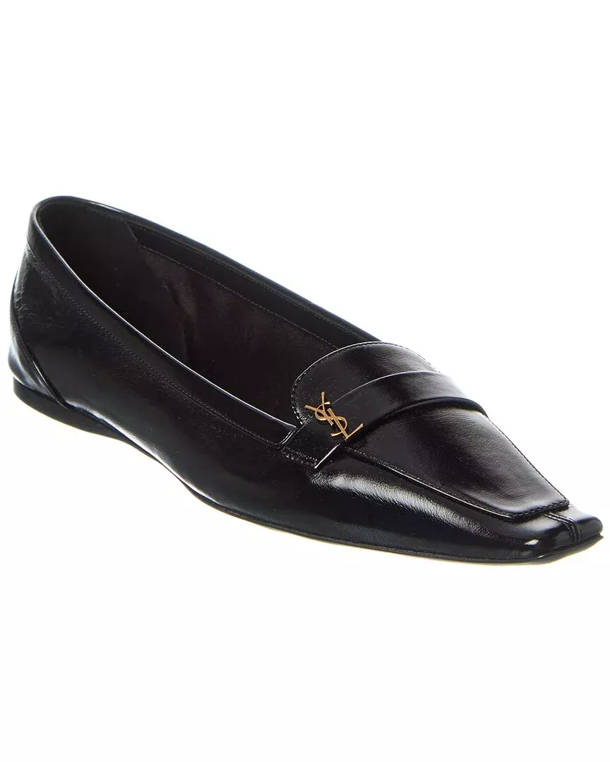 Saint Laurent Poppy Leather Flat